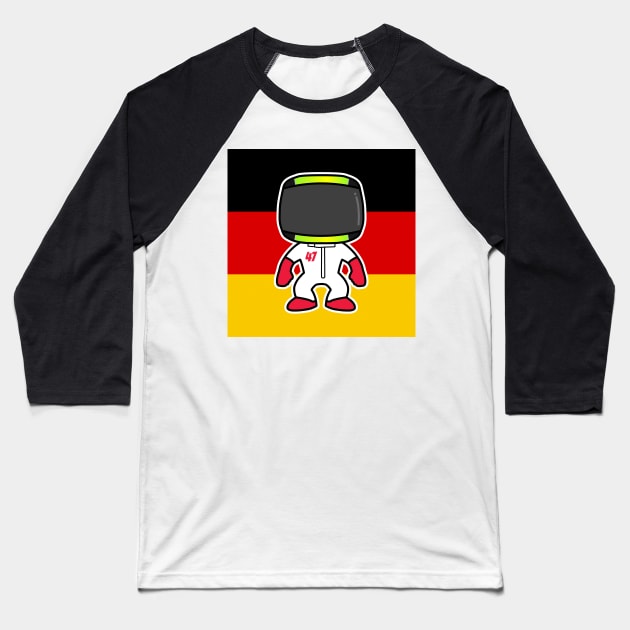 Mick Schumacher Custom Bobblehead - Flag Edition 2021 Season Baseball T-Shirt by GreazyL